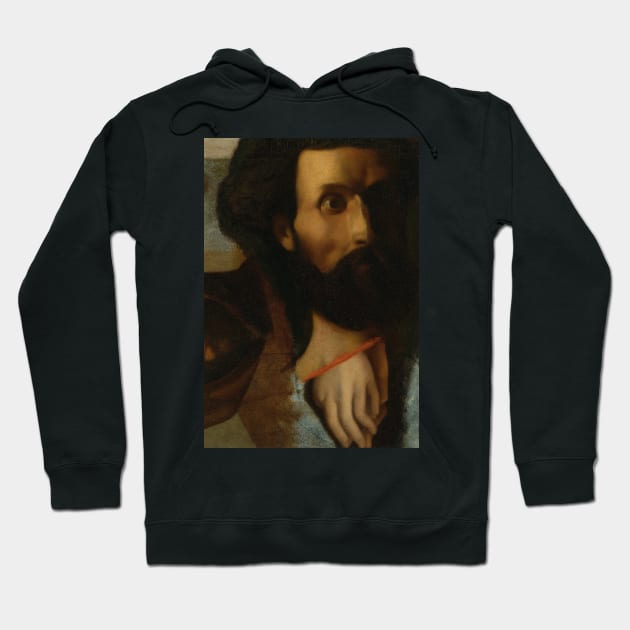 Sketch Of Head And Hands Of St. John For Jesus Remet A Saint Pierre Les Clefs Du Paradis by Jean-Auguste-Dominique Ingres Hoodie by Classic Art Stall